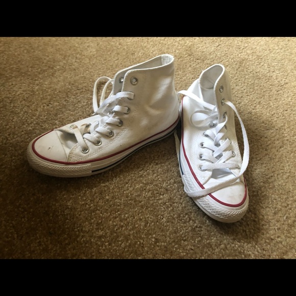 White Hi Top Converse - Picture 3 of 3